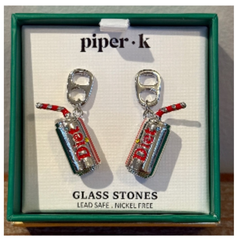 Piper K Diet Soda Can Earrings BNIB - Picture 2 of 3